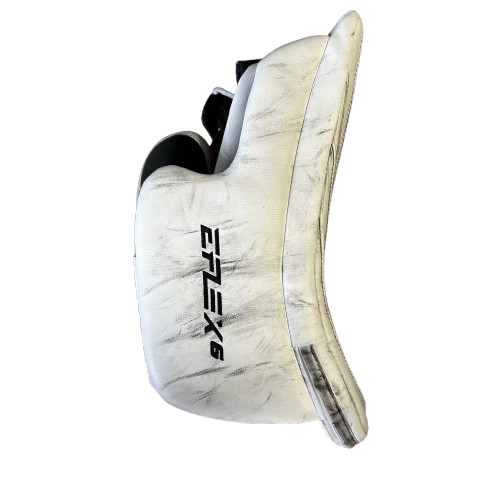 CCM Extreme Flex 6 - Bloqueur de gardien de but professionnel d'occasion (blanc/noir/jaune)